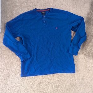 Polo by Ralph Lauren Men's Blue Waffle Long Sleeve Shirt Size 2XL